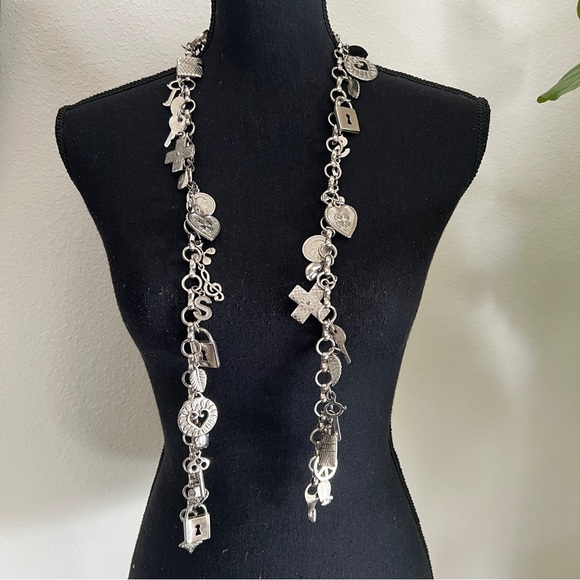 Women’s Silver Tone Charm Medallion Belt Necklace Bracelet main image 8